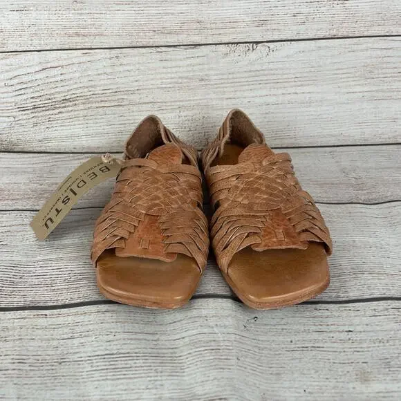 Bed Stu Lauren 2 Womens Sz 7 Huarache Sandals Tan DD Leather - Picture 3 of 11